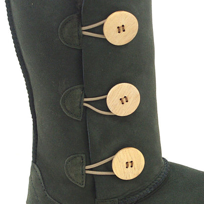 Tall Three Button Wraps Ugg Boots Khaki