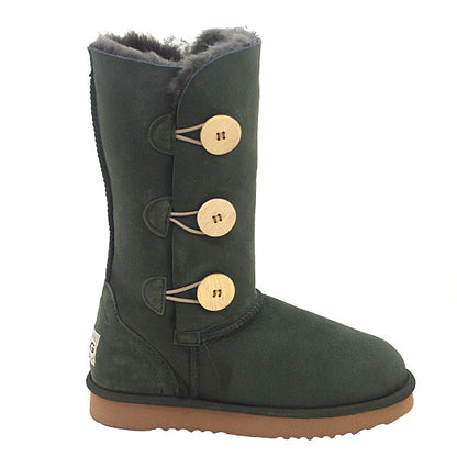 Tall Three Button Ugg Boots Khaki