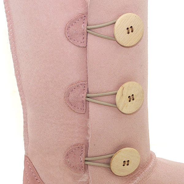 Tall Three Button Ugg Boots Pink