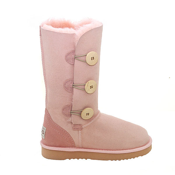 Tall 3 Button Ugg Boots Pink