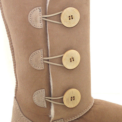 Tall Three Button Ugg Boots Sand