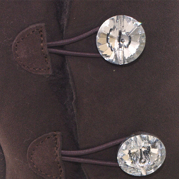 Crystal Button Ugg Boots Chocolate