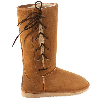 Classic Tall Lace Up Ugg Boots - Chestnut