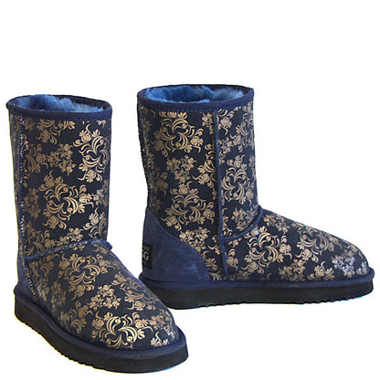 Deluxe Short Royal Flower Ugg Boots