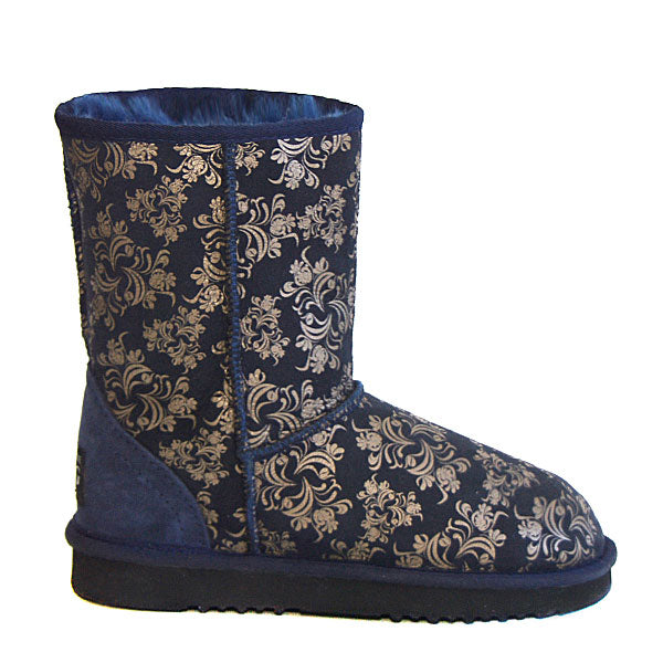 Deluxe Short Royal Flower Ugg Boots