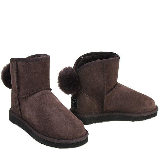 Bunny Mini Ugg Boots - Chocolate